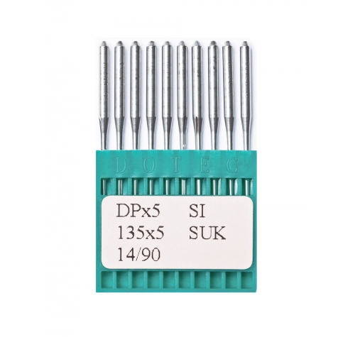 Иглы DOTEC Needle DPx5 SI SUK №90 - фото в интернет–магазине швейных машинок и аксессуаров в Украине - Sewgroup