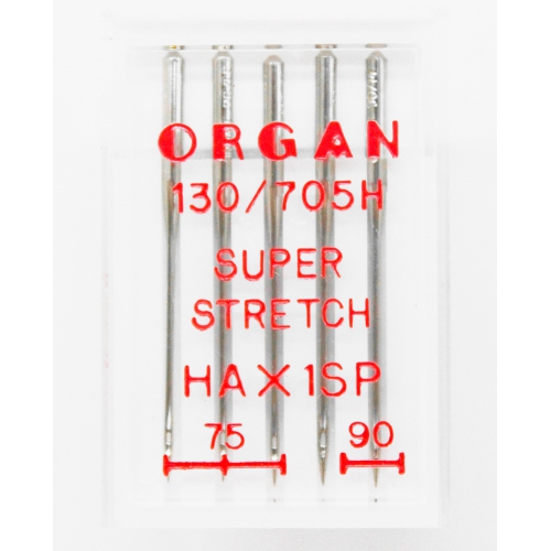 Голки Organ Super Stretch HAx1SP асорті №75, №90 - фото в інтернет-магазині швейних машинок і аксесуарів в Україні - Sewgroup