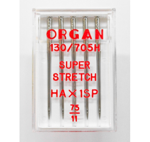 Иглы Organ Super Stretch HAx1SP №75 - фото в интернет–магазине швейных машинок и аксессуаров в Украине - Sewgroup