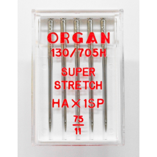 Иглы Organ Super Stretch HAx1SP №75 - фото в интернет–магазине швейных машинок и аксессуаров в Украине - Sewgroup