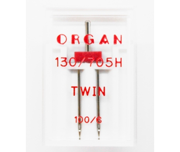 Иглы Organ TWIN двойные 130/705H №100