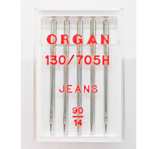 Голки Organ Джинс 130/705H №90 - фото в інтернет-магазині швейних машинок і аксесуарів в Україні - Sewgroup