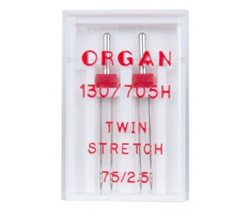 Иглы Organ TWIN STRETCH двойные 130/705H №75